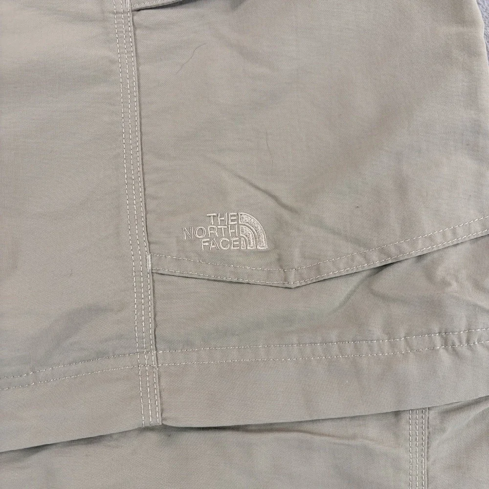 The North Face Zip Off Convertible Pants Khaki Beige Nylon Hiking Men 2XL 42x31
